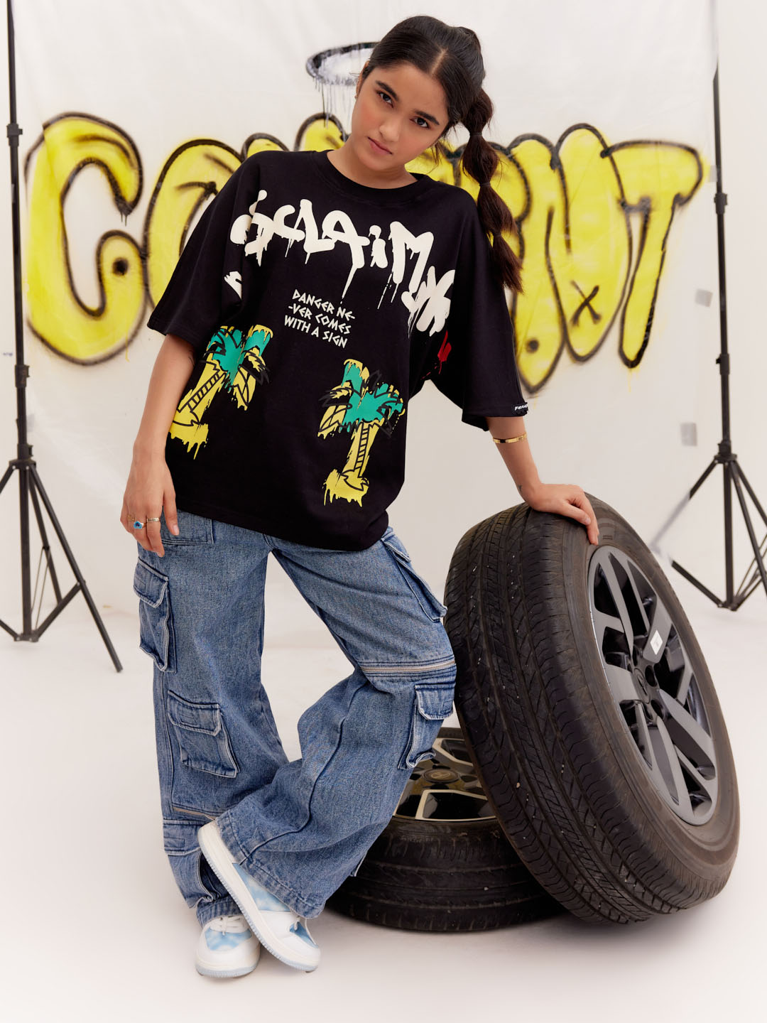 Black Oversized T shirts