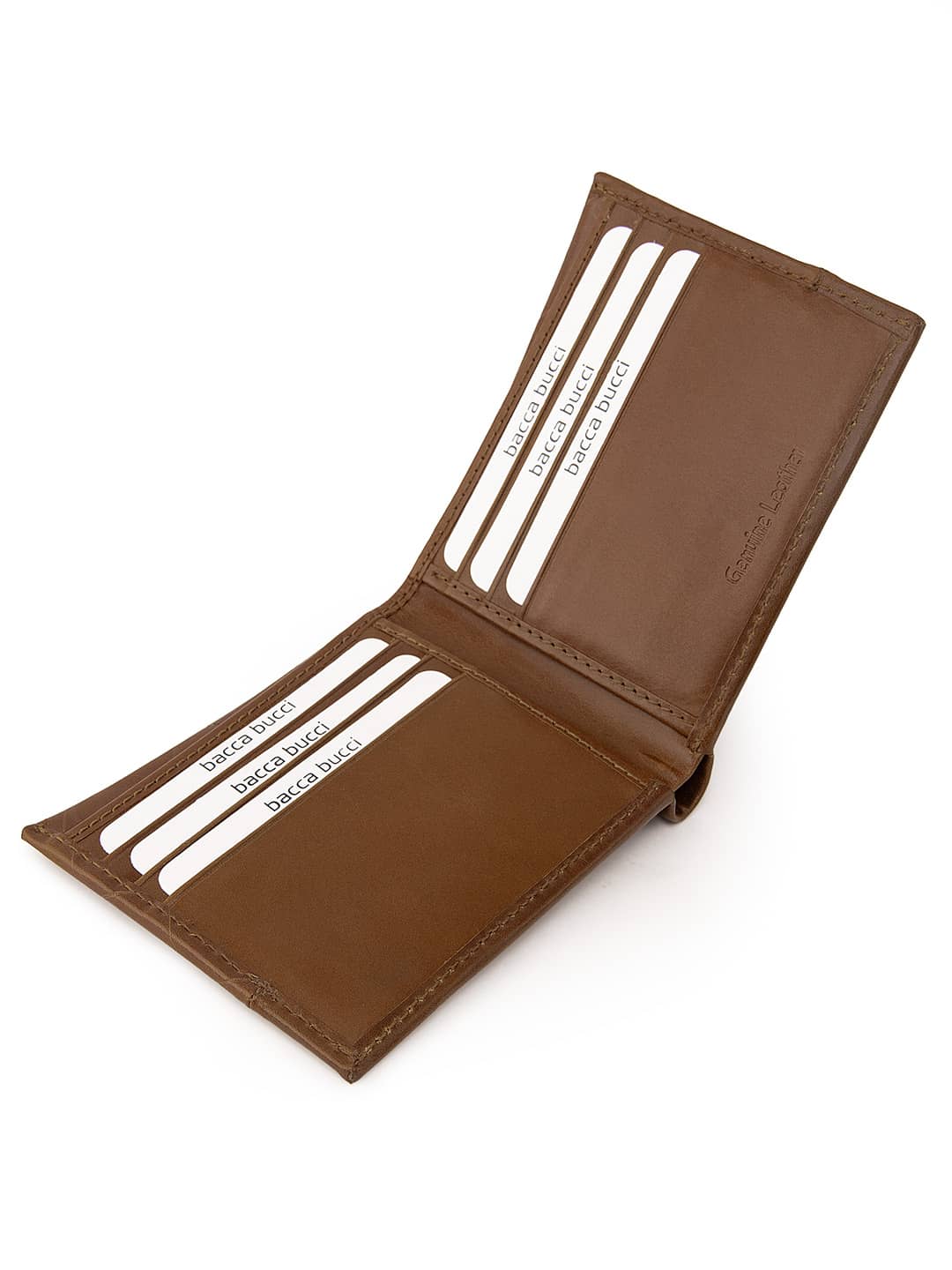 Bacca Bucci Leather Series Textured Bifold Wallet for Men