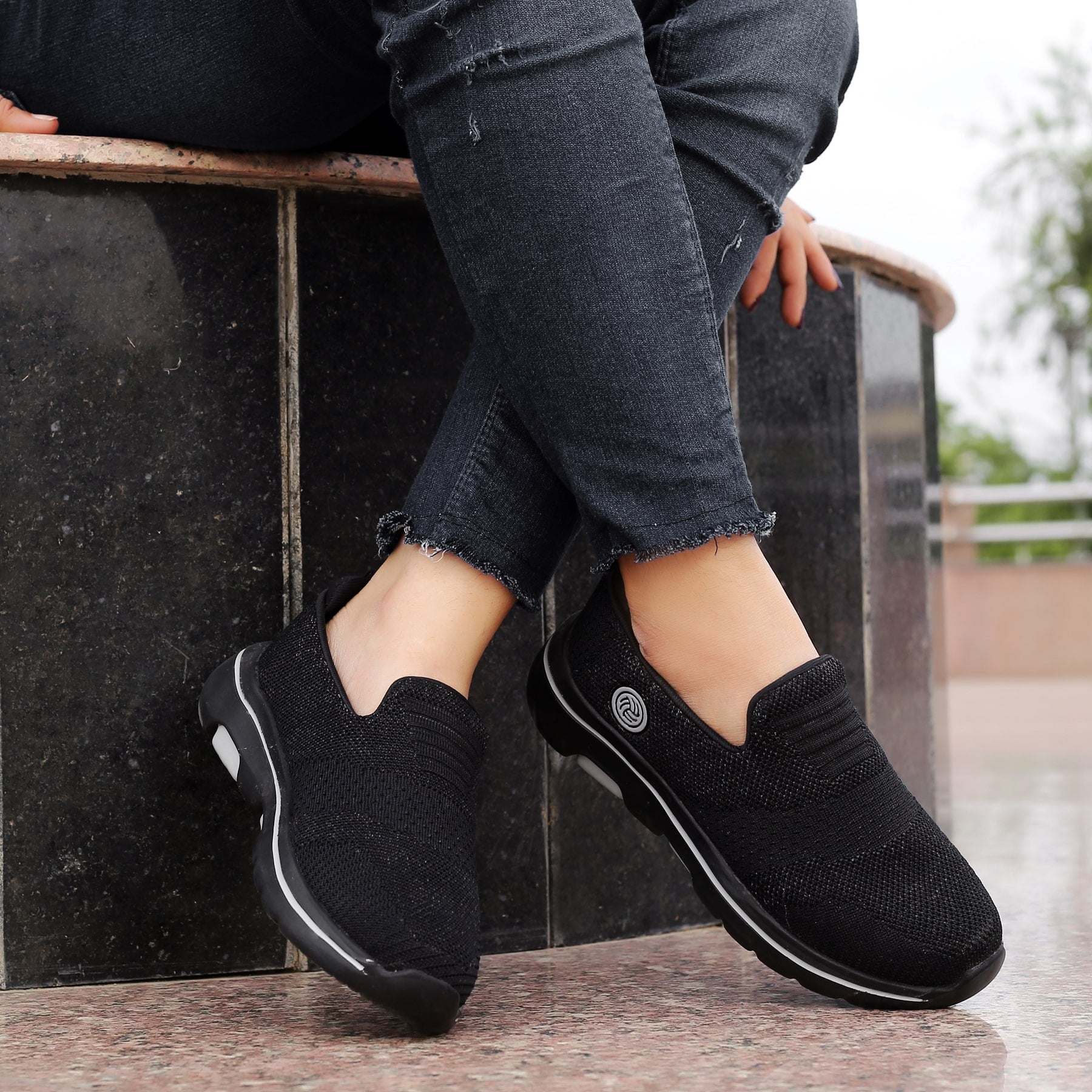 Bacca Bucci NIMBUS Women All-Day wear Joggers Slip-on Walking Shoes with Ortholite Footbed