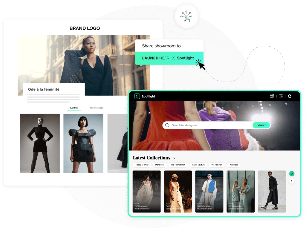 compartir la showroom digital con la plataforma launchmetrics spotlight