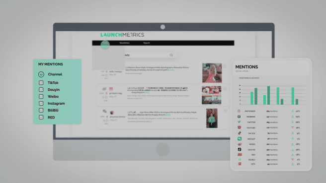 pantalla de producto del software de Seguimiento de Medios